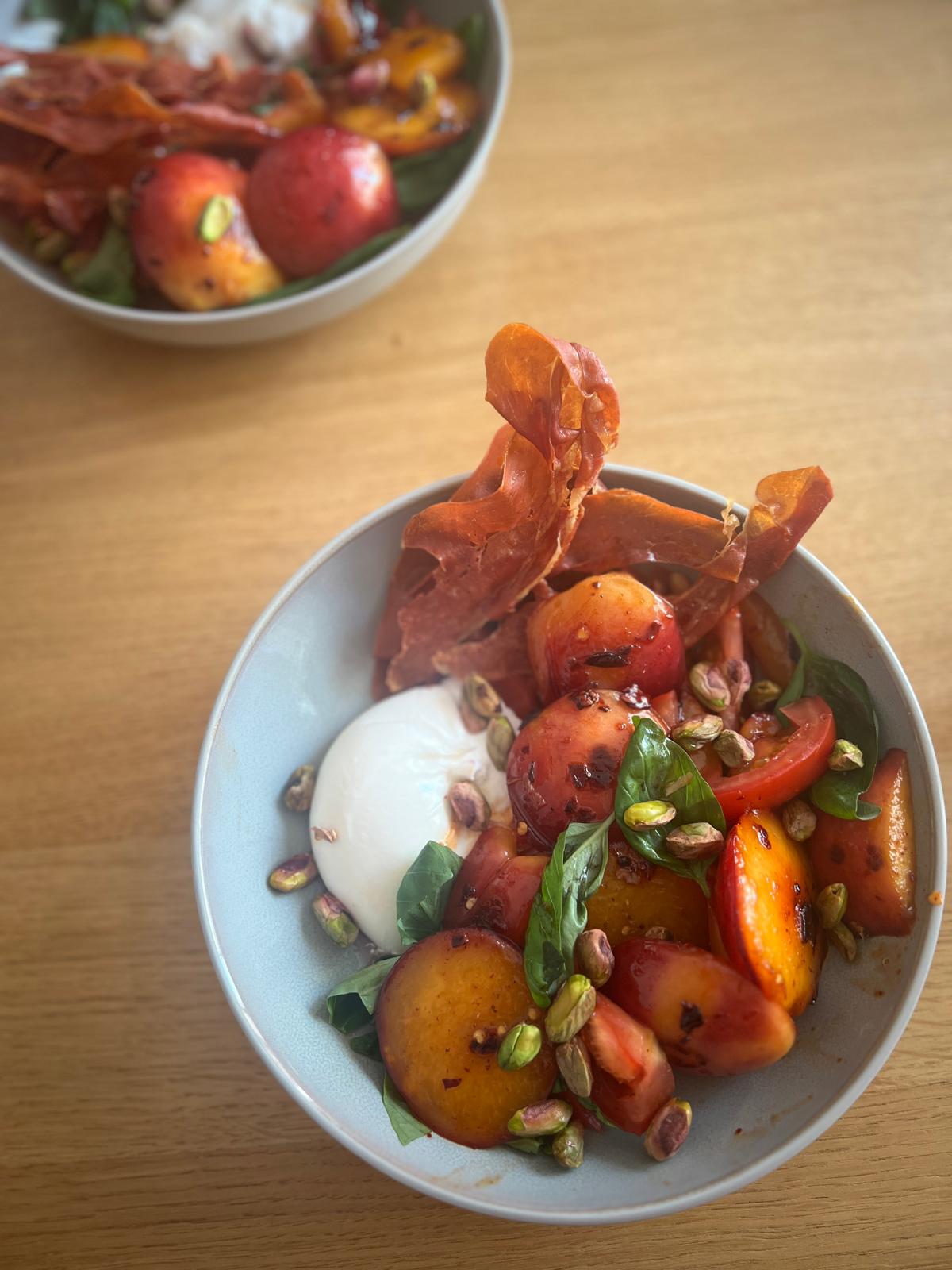 Lara's salade met serranoham